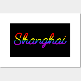 Shanghai Gay Pride LGBT Rainbow Flag Posters and Art